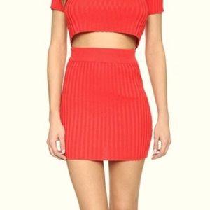 For Love & Lemons Red ‘Smuggler' Skirt